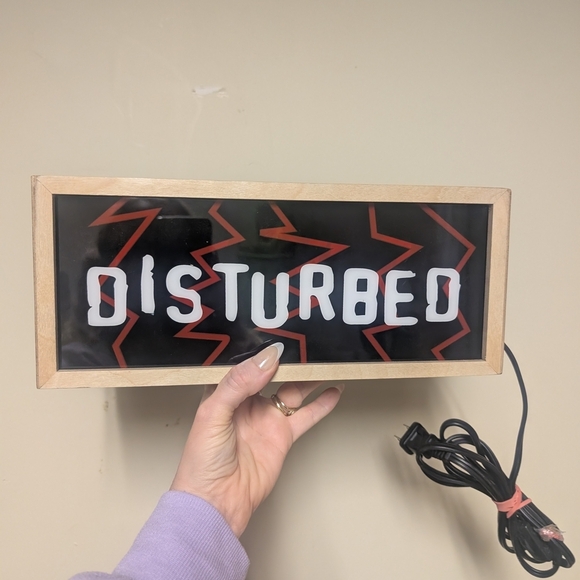 Vintage Disturbed And Psycho Double-Sided Sign Lite - Picture 6 of 8